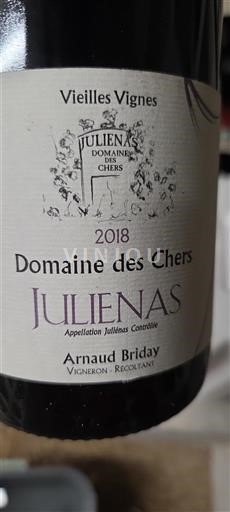 Beaujolais Juliénas Domaine Des Chers Vieilles Vignes 2018