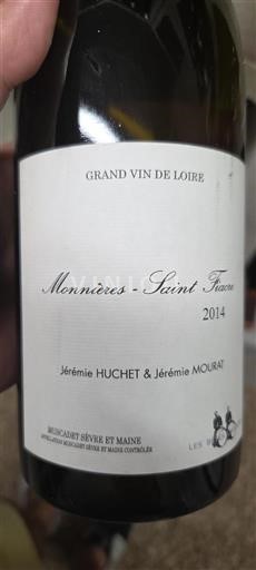 Loiredalen Muscadet-Sèvre-et-Maine Jérémie Huchet & Jérémie Mourat Monnières-Saint Fiacre 2014