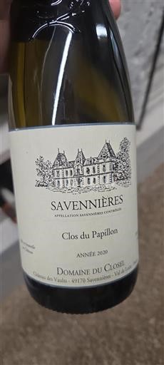Loiren laakso Savennières Domaine Closel Clos du Papillon 2020
