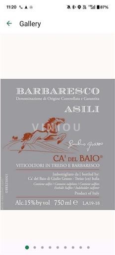 Piemont Barbaresco Ca' del Baio Asili Ohne Jahrgang