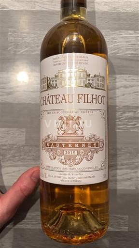 Bordeaux Sauternes Grand Cru Château Filhot 2015