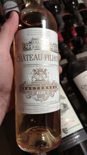 Vinuri Blanc liquoreux Château Filhot 2015 Franța Bordeaux Sauternes AOC Grand Cru