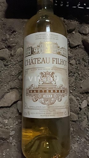 Bordeaux Sauternes Grand Cru Château Filhot 2015