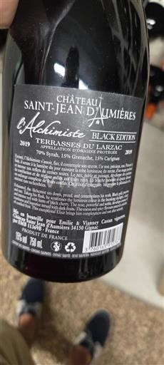 Linguadoca Terrasses-du-Larzac Château Saint-Jean Aumières l'Alchimiste Black Edition 2019