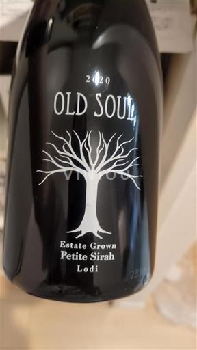 Vùng trồng nho được cấp phép California Lodi Old Soul Estate Grown Petite Sirah 2020