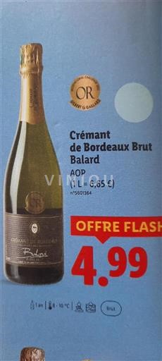 Bordeaux Crémant de Bordeaux Balard Neročník
