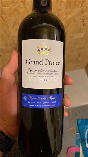 Bordeaux Lussac-saint-émilion Grand Prince 2018