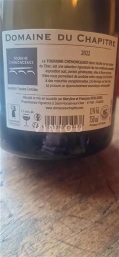 Thung lũng sông Loire Touraine-chenonceaux Domaine Chapitre 2022