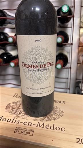 Bordeaux Saint-Estèphe Ormès de Pez 2006