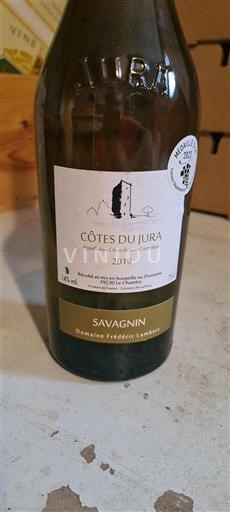 Jura Côtes du Jura Domaine Frédéric Lambert Savagnin 2019