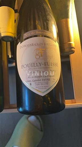 Bourgogne Pouilly-fuissé Domaine Clos Gaillard Vieilles Vignes 2011
