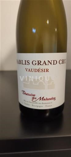 Bourgondië Chablis Grand Cru Domaine Des Malandes Vaudesir Niet-geïntegreerd