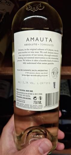 Salta No especificado El Porvenir de Cafayate Amauta Absoluto Torrontés 2023