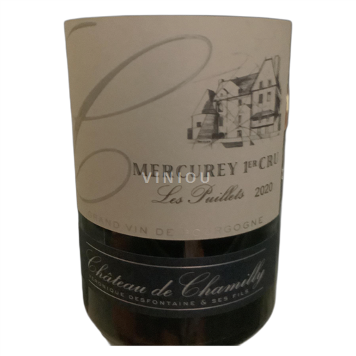 Bourgogne Mercurey Château de chamilly 1er cru 2020