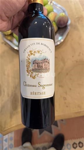 Burdeos No especificado Château Segonzac Héritage 2018