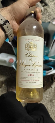 Bordeaux Sauternes Grand Cru Château Rayne Vigneau 2005