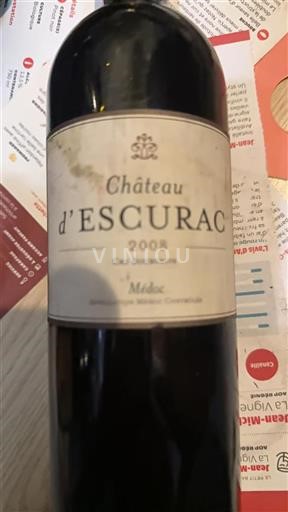 Burdeos Médoc Cru Bourgeois Château Escurac 2008