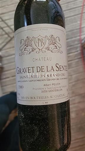 Bordeaux Saint-Émilion Grand Cru Grand Cru Château Gravet de la Sente 1989