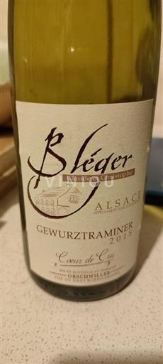 Alsace Bleger Claude et Christophe Coeur de Cru 2018