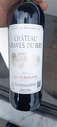 Бордо Сен-Емільйон Château Graves du Bert 2021