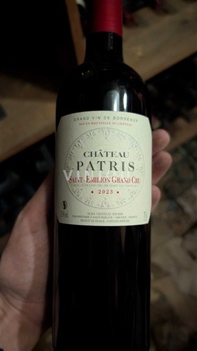 Bordeaux Saint-Émilion Grand Cru Grand Cru Château Patris 2023