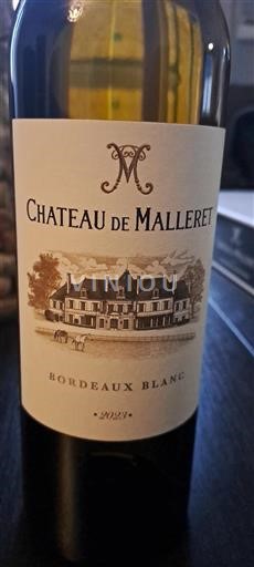 Bordeaux Bordeaux hvid Chateau de Malleret 2023