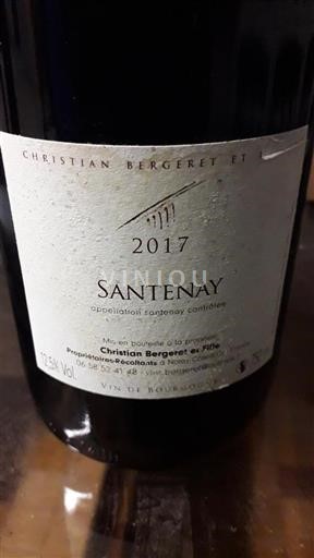 Borgonha Santenay Christian Bergeret et Fils 2017
