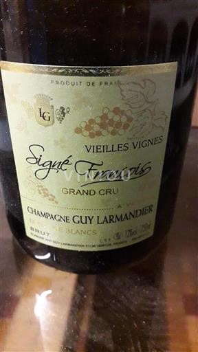 Champaña Champán Grand Cru Champagne Guy Larmandier Signé François Sin añada