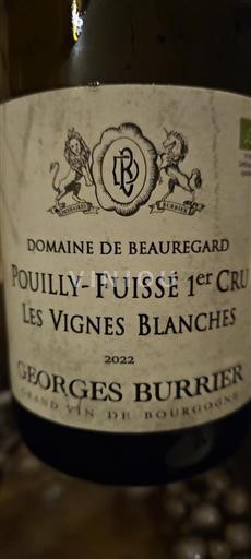 Burgundy Pouilly-Fuissé Premier Cru Château Beauregard Les Vignes Blanches 2022