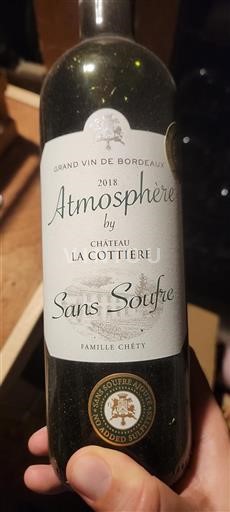 Bordeaux Ni doloceno Château La Cottière Atmosphère 2018