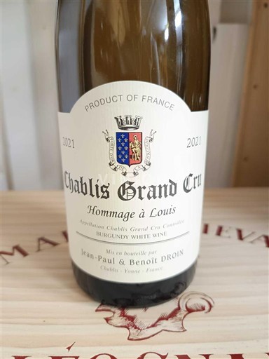 Bourgogne Chablis Grand Cru Jean-Paul & Benoît Droin Hommage à Louis 2021