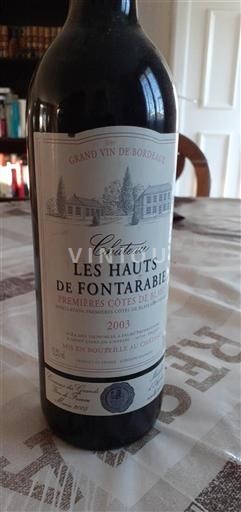 Bordéus Não especificado Château Les Hauts de Fontarabie 2003