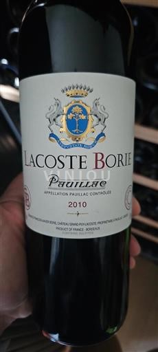 Burdeos Pauillac Lacoste Borie 2010