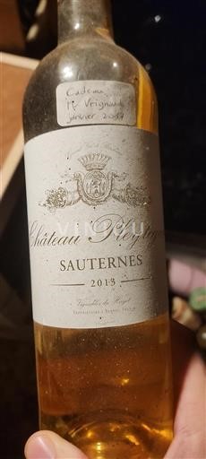 Bordeaux Sauternes Château Pleytegeois 2013