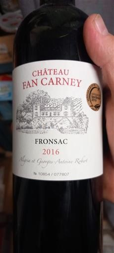 Bordeaux Fronsac Château Fan Carney 2016