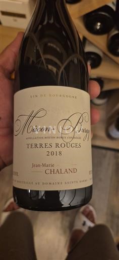 Bourgogne Mâcon et mâcon-villages Jean-Marie Chaland Terres Rouges 2018