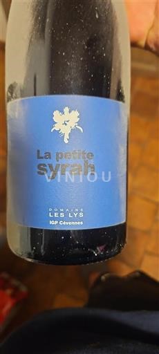 Languedoc-Roussillon Cévennes Domaine Les Lys La petite syrah 2019