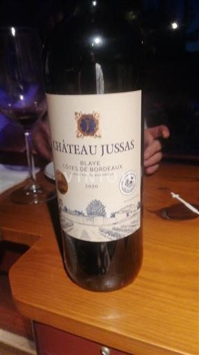Bordéus Blaye-Côtes-de-Bordéus Château Jussas 2020