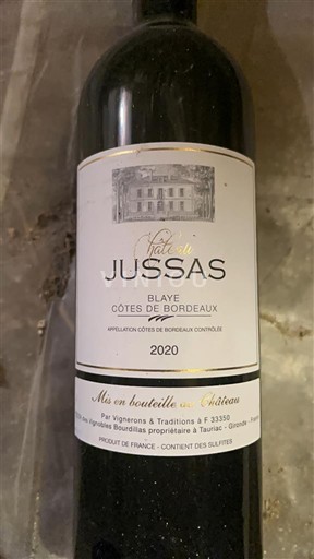Bordeaux Blaye-Côtes-de-Bordeaux Château Jussas 2020