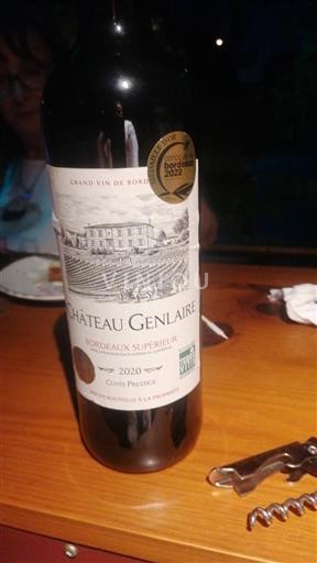 Bordéus Bordeaux Superior Château Genlaire Prestige 2020