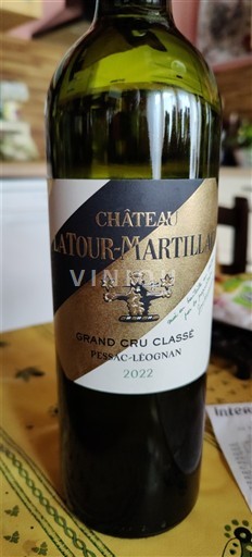 Bordeaux Pessac-Léognan Grand Cru Classé Château Latour-Martillac 2022