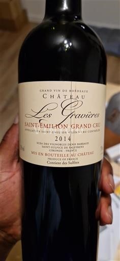 Bordeaux Saint-Émilion Grand Cru Grand Cru Château Les Gravières 2014