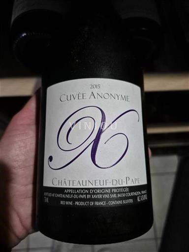 Vale do Ródano Châteauneuf-du-Pape Château -du-Pape Anonyme 2015
