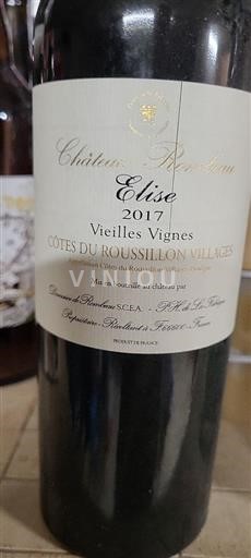 Roussillon Côtes du Roussillon Villages Château Rombeau Elise 2017