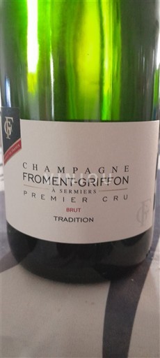 Šampanja Šampanjec Premier Cru Froment-Griffon Tradition Neleten.