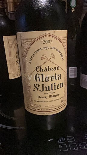 Bordeaux Saint-Julien Château Gloria 2003