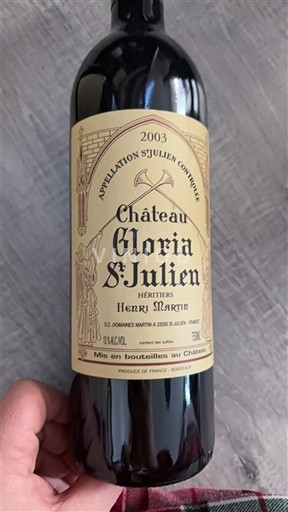 Bordeaux Saint-Julien Château Gloria 2003