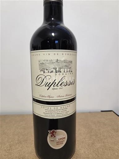Burdeos Côtes-de-bourg Domaine Duplessis Sin añada