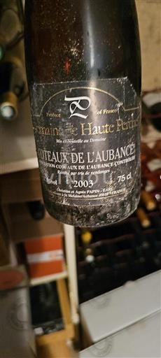 Loiren laakso Coteaux-de-l'aubance Domaine Haute Perche 2003