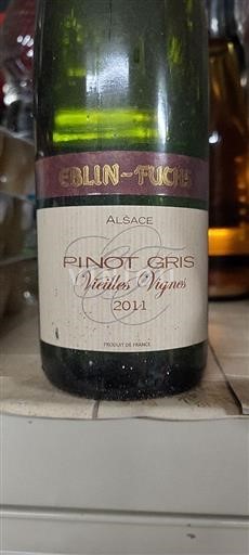 Alsace Pinot grigio Eblin-Fuchs Vieilles Vignes 2011